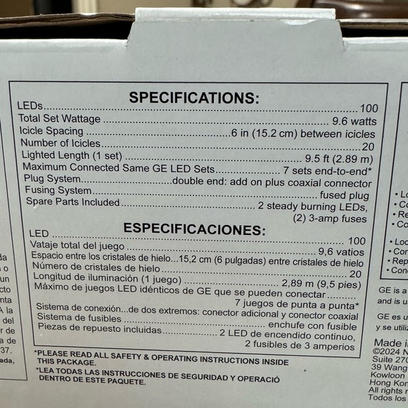 GE Color Choice Dual Color Warm White / Multi-Color 20 Ct LED Ice Icicle Lights - Picture 7 of 8